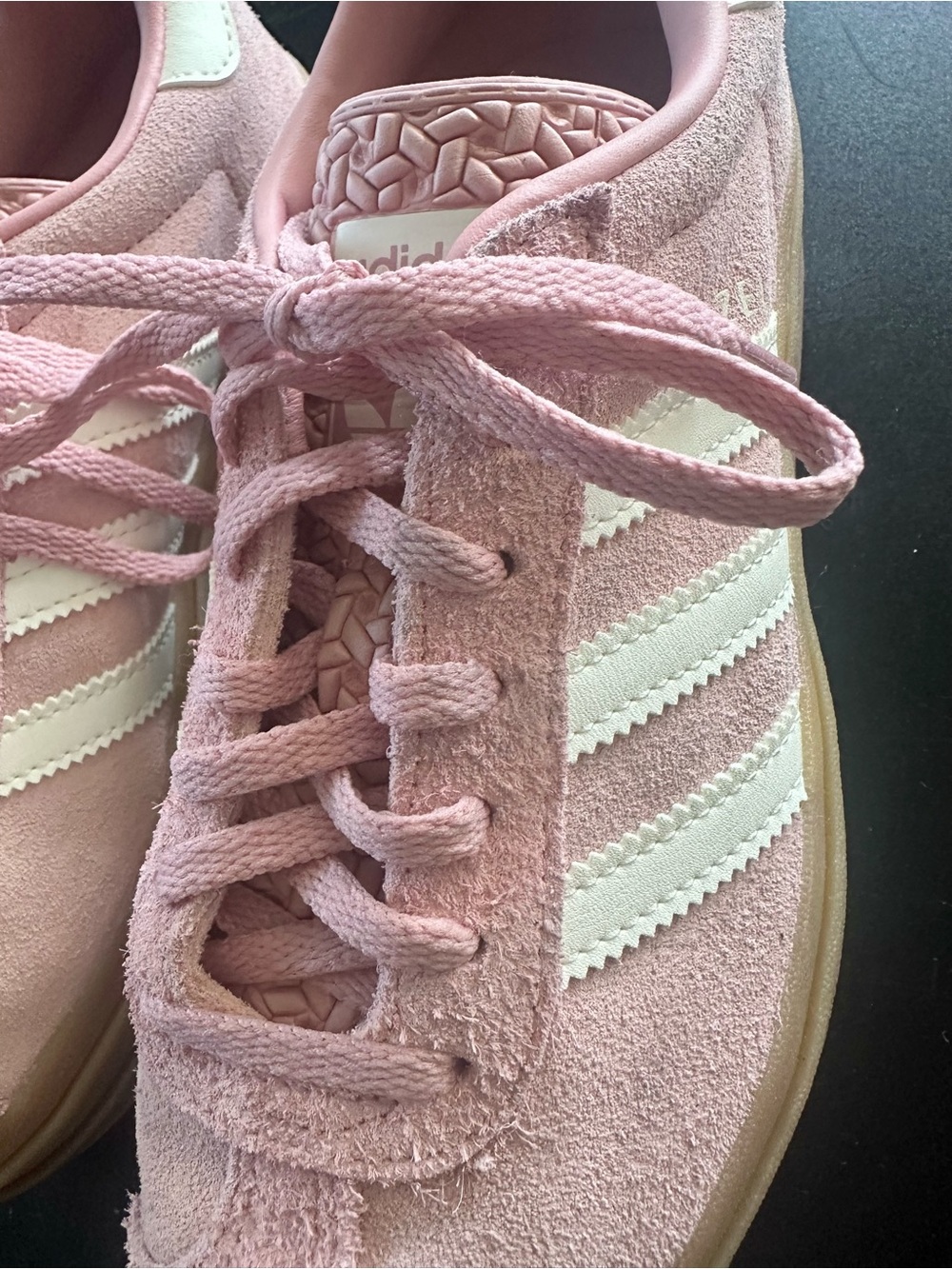 adidas Gazelle Pink Suede Platform Sneakers - Picture 5 of 6